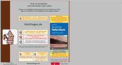 Desktop Screenshot of holzfragen.de